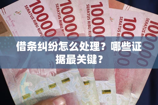 济南借条纠纷怎么处理？哪些证据最关键？