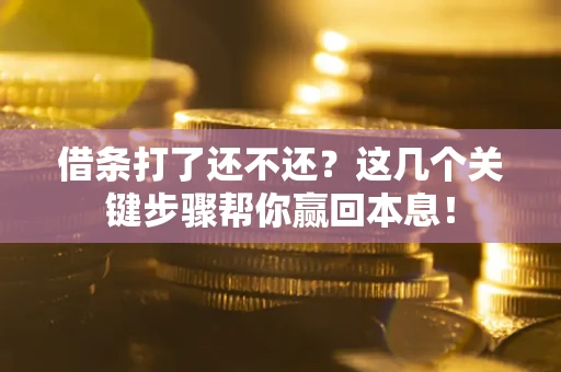 济南借条打了还不还？这几个关键步骤帮你赢回本息！