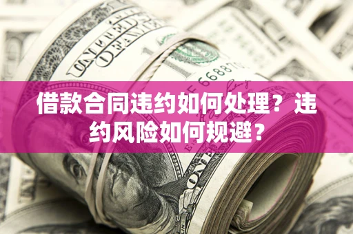 济南借款合同违约如何处理？违约风险如何规避？