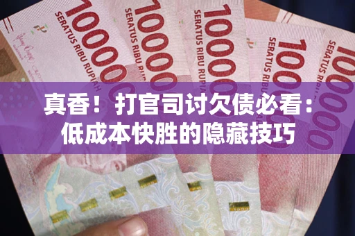 济南真香！打官司讨欠债必看：低成本快胜的隐藏技巧