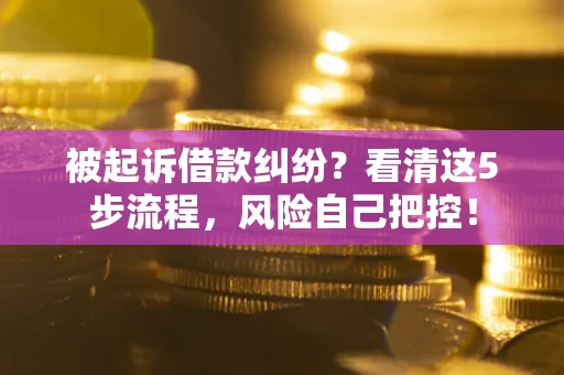 济南被起诉借款纠纷？看清这5步流程，风险自己把控！