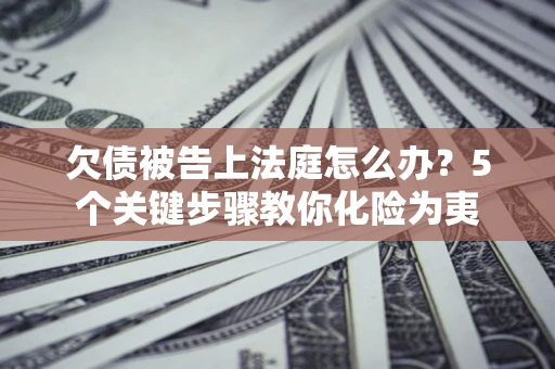济南欠债被告上法庭怎么办？5个关键步骤教你化险为夷