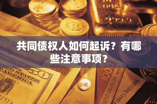 济南共同债权人如何起诉？有哪些注意事项？